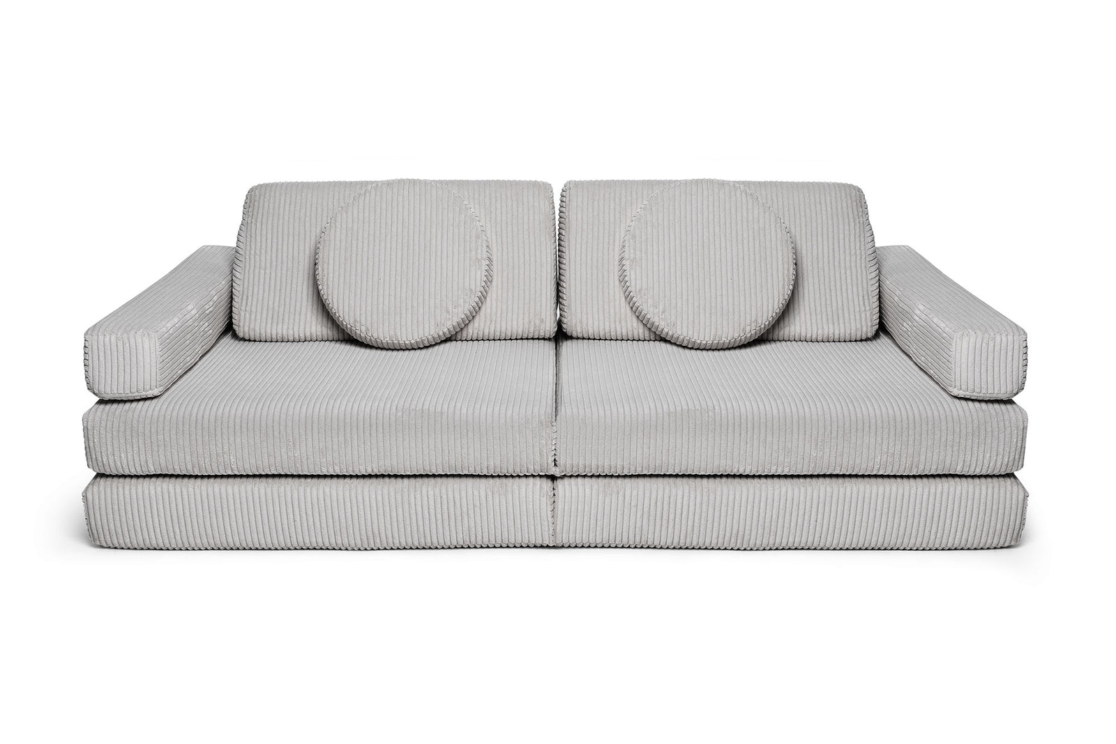 Shappy Speelbank Pure Corduroy in Pebble – vooraanzicht