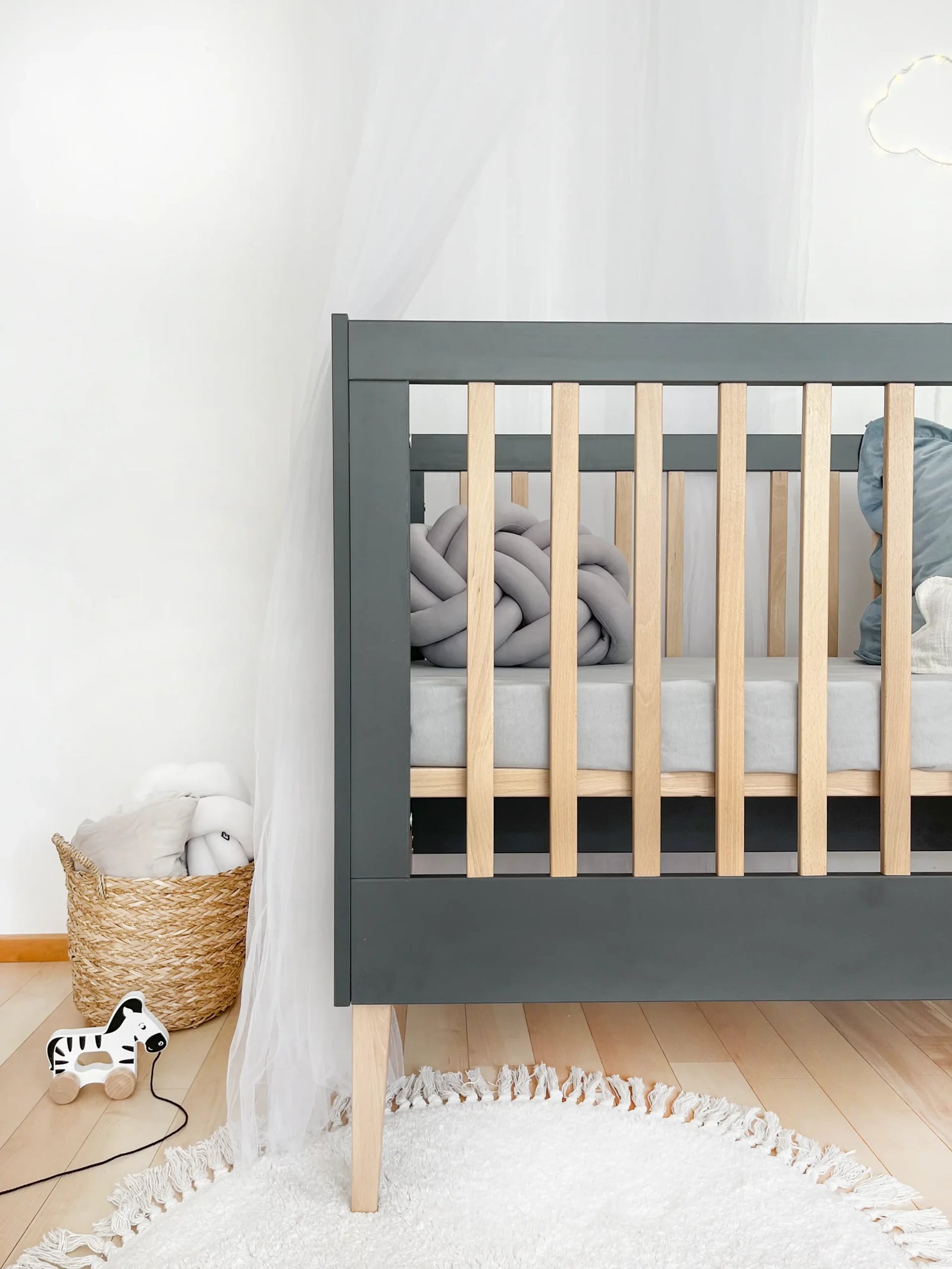 ATB ILA lit bébé 120 × 60 cm – gris – vue supplémentaire 2
