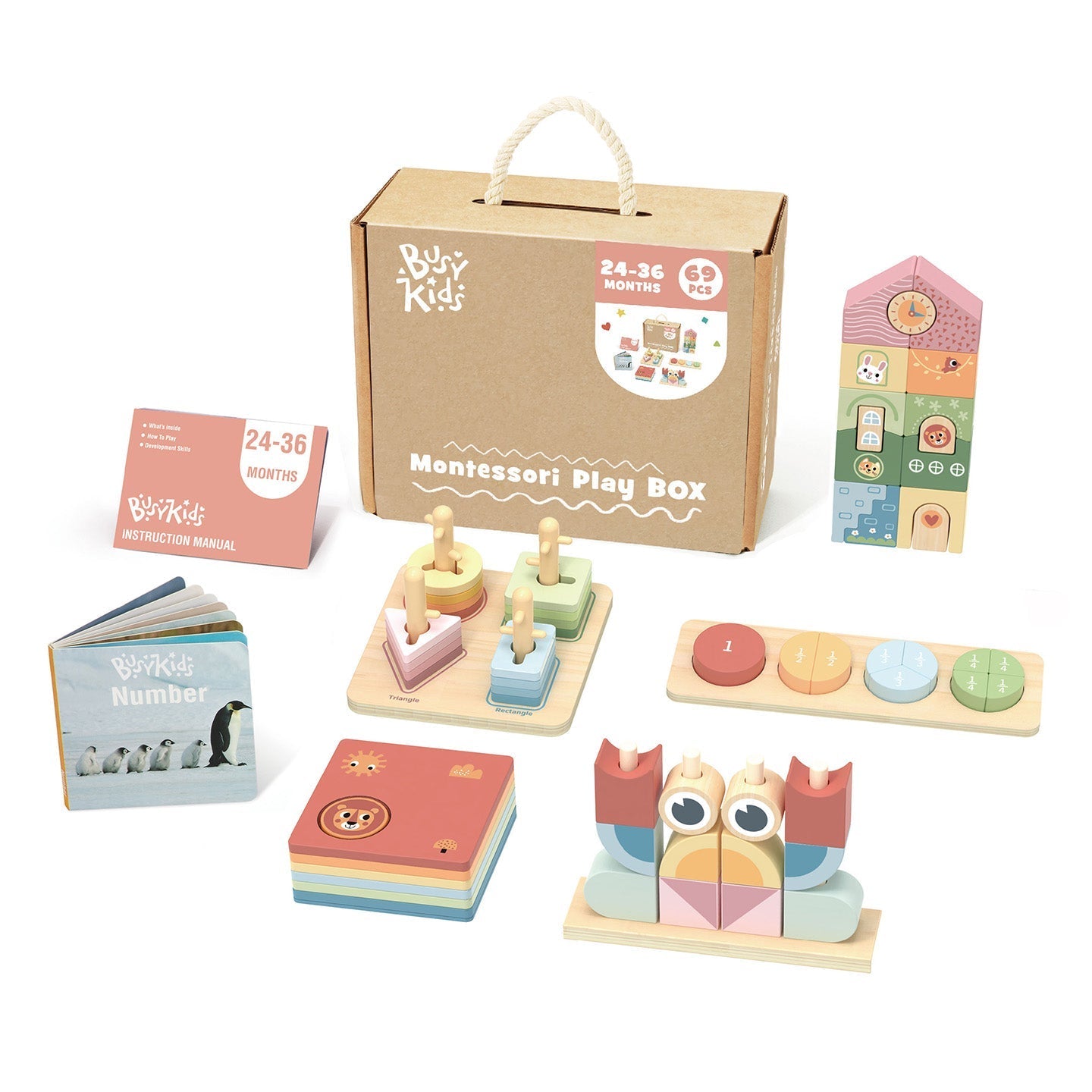 montessori box voor kinderen van 24 tot 36 maanden