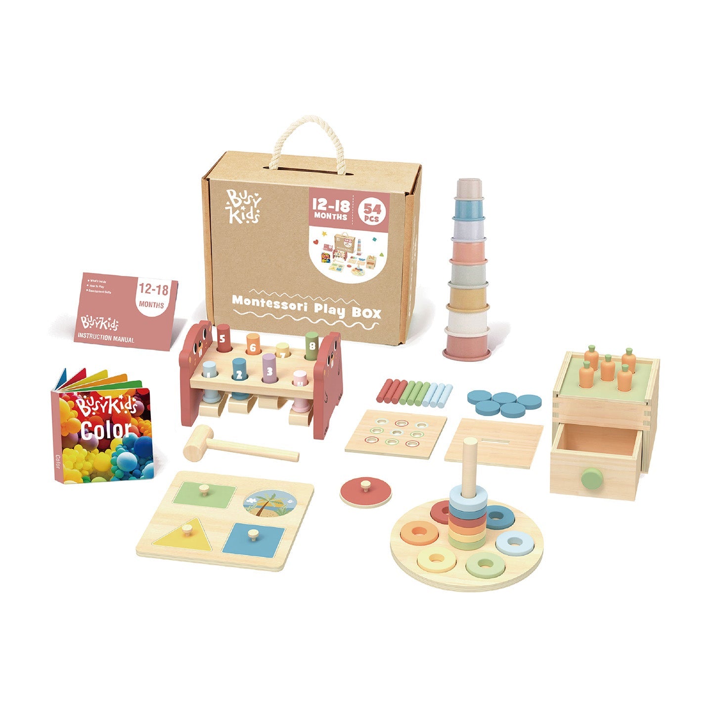 montessori box voor kinderen van 12 tot 18 maanden