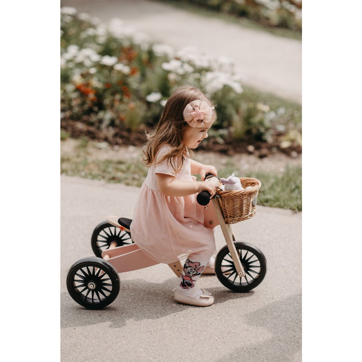 Kinderfeets 2-in-1 houten loopfiets & driewieler Tiny Tot Plus - Silver Sage