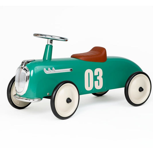 loopauto in retrostijl in groen