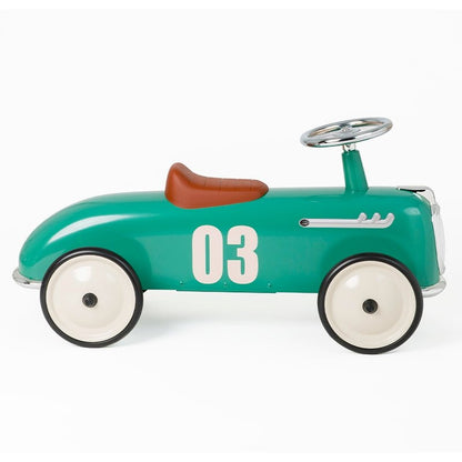 loopauto in retrostijl in groen