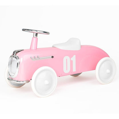 loopauto in retrostijl in roze
