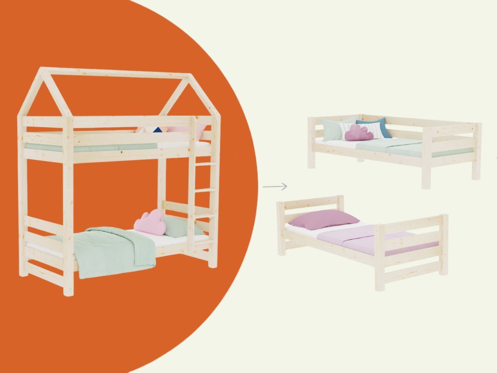 Benlemi ALPY huisbed stapelbed 90x200
