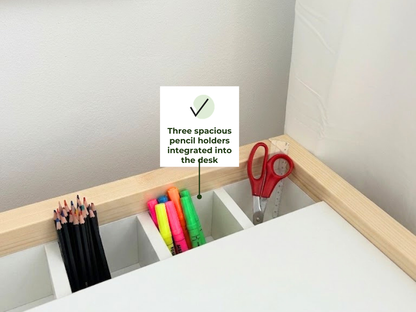 Ingebouwde pennenbak STOLLY kinderbureau