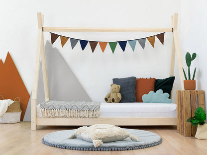 Benlemi tipibed NAKANA houten tipi bed voor kinderen vooraanzicht