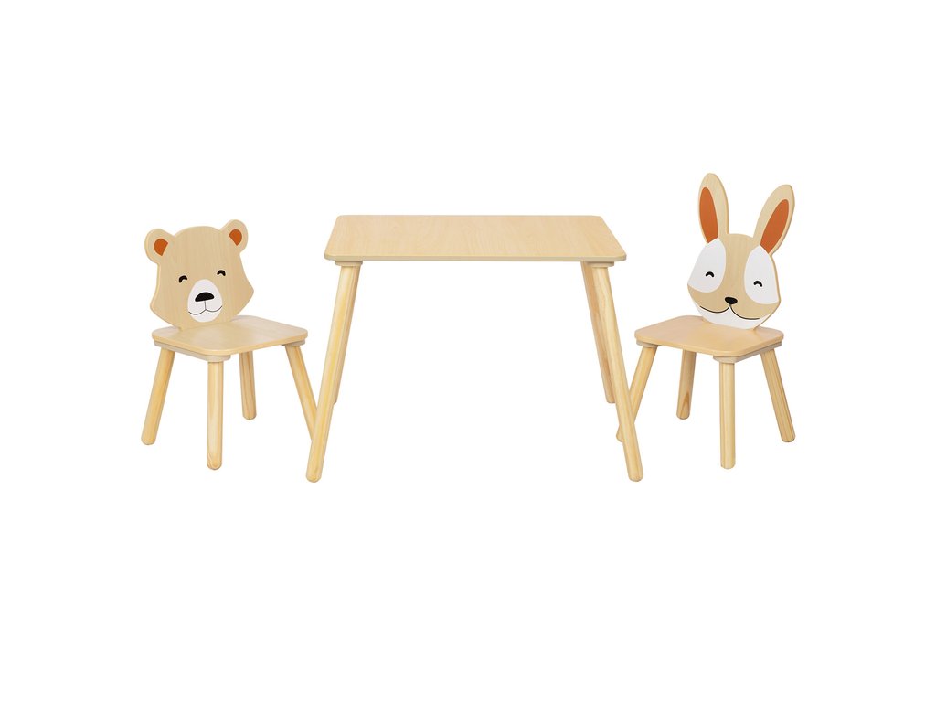 BusyKids compacte tafel met twee dierenstoelen – foto 1