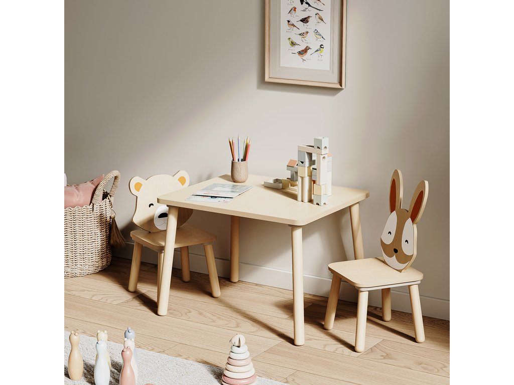 BusyKids compacte tafel met twee dierenstoelen – foto 3