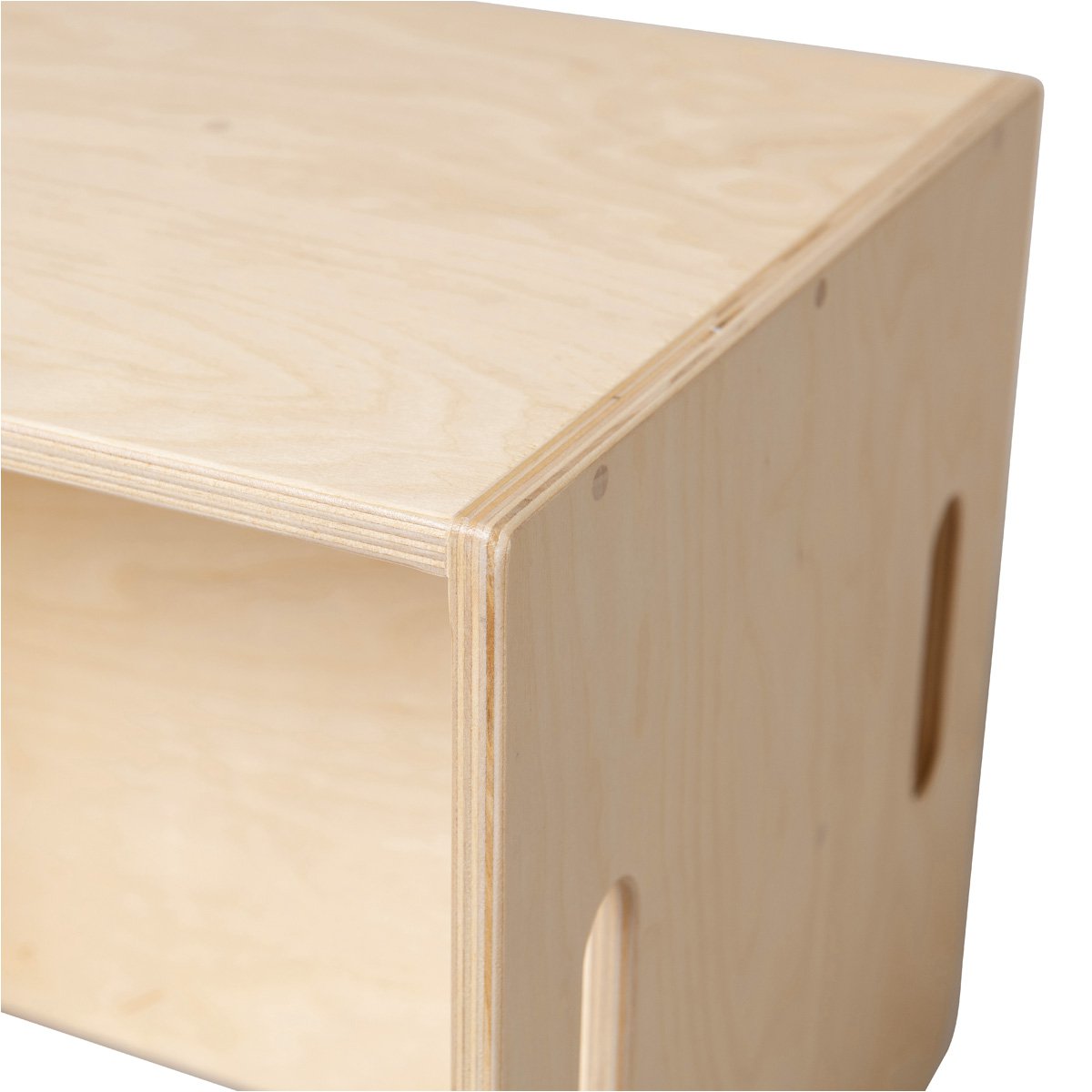 Van Dijk Toys houten kubusstoel / kinderstoel Naturel 32x32x32cm vanaf 1 jaar (Kinderopvang kwaliteit)
