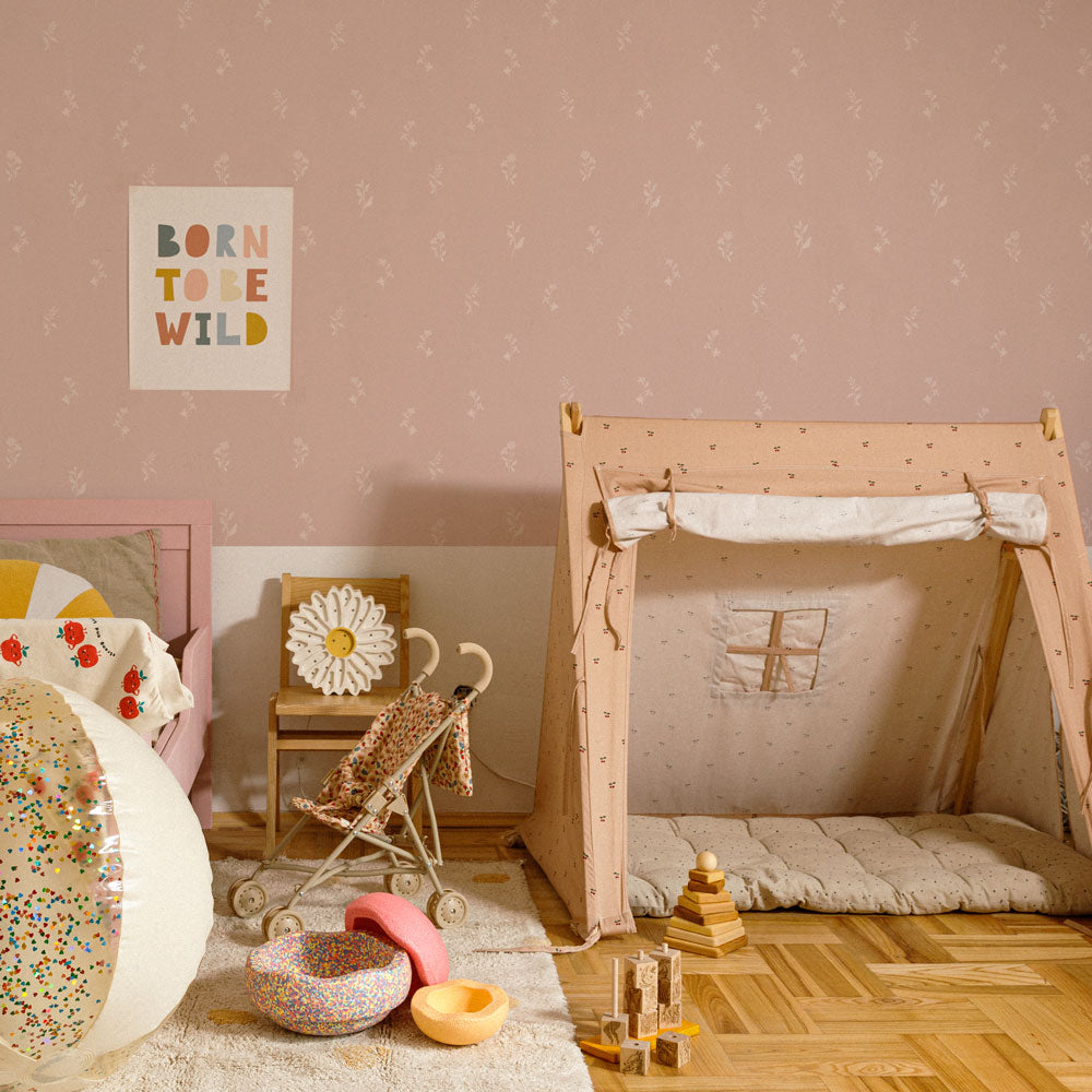 Dekornik Pink subtle twigs kinderbehang