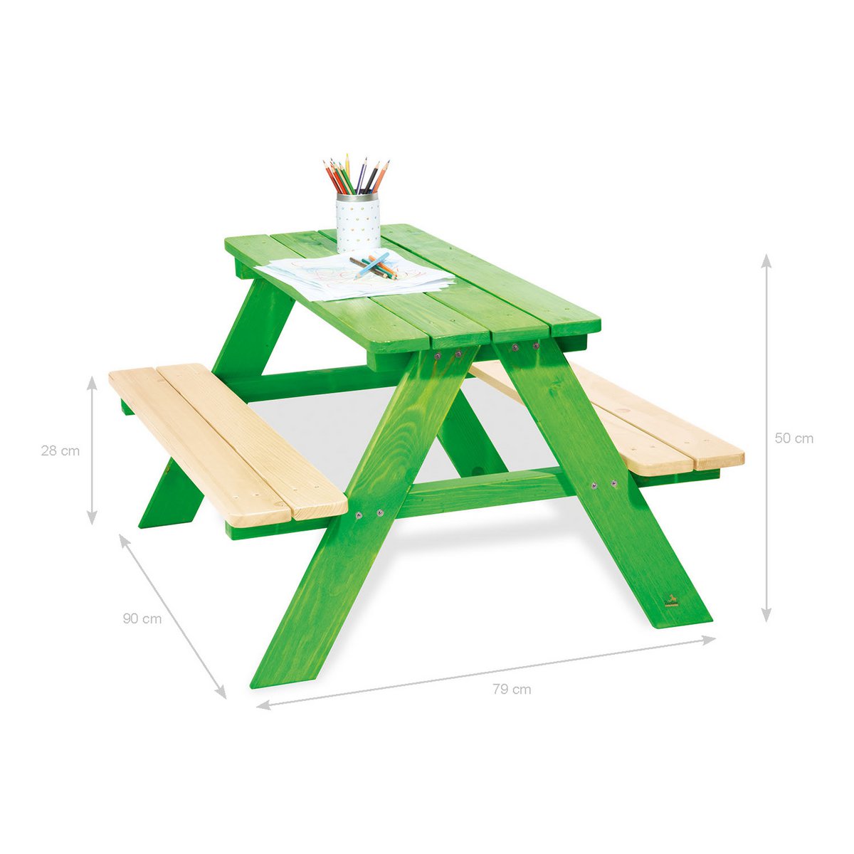 Kinderpicknicktafel Nicki für 4, groen