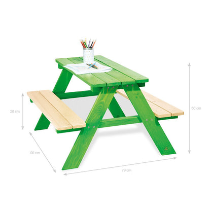 Kinderpicknicktafel Nicki für 4, groen