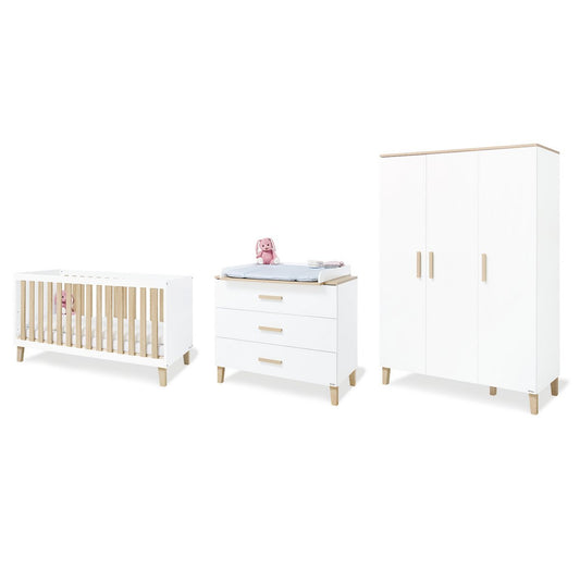 Babykamer Lumi breed – 3-delig met grote kledingkast