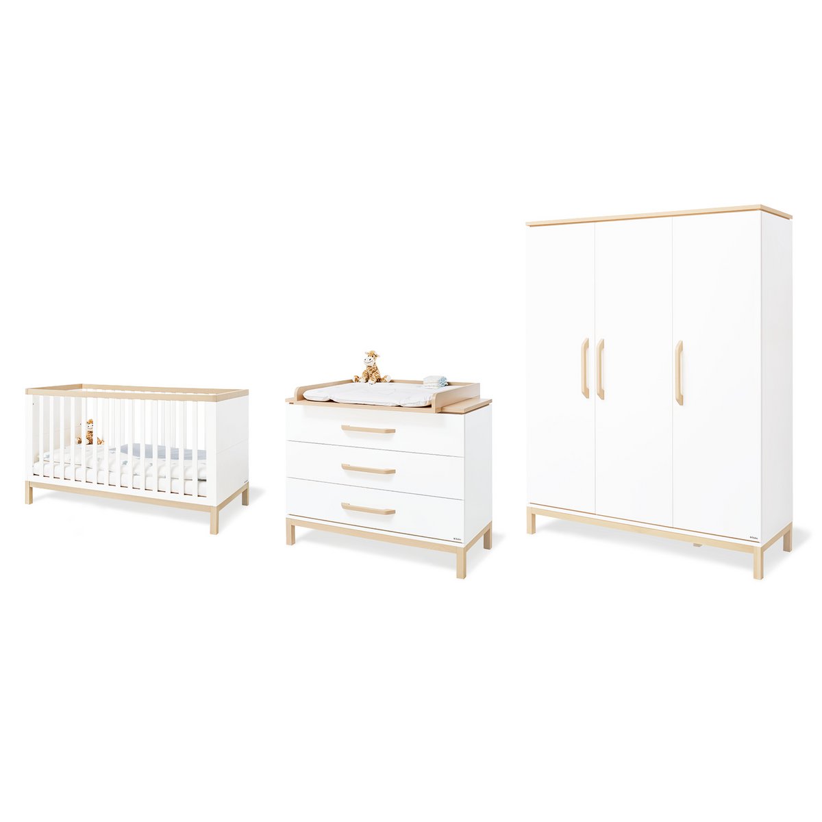 Babykamer Light breed – 3-delig met grote kledingkast
