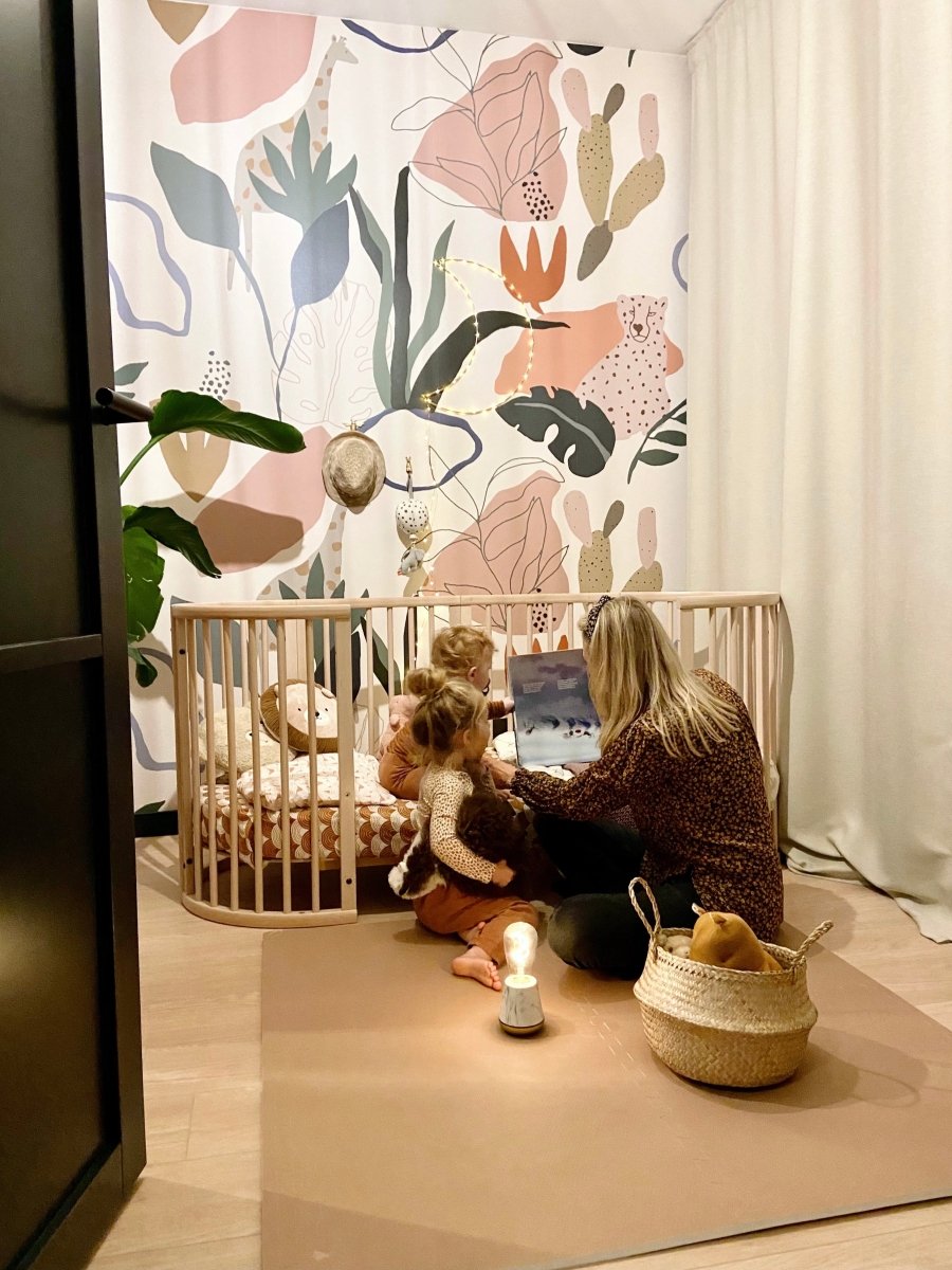zachte speelmat van zacht foam in kaneelbruin voor baby's en peuters tot 3 jaar