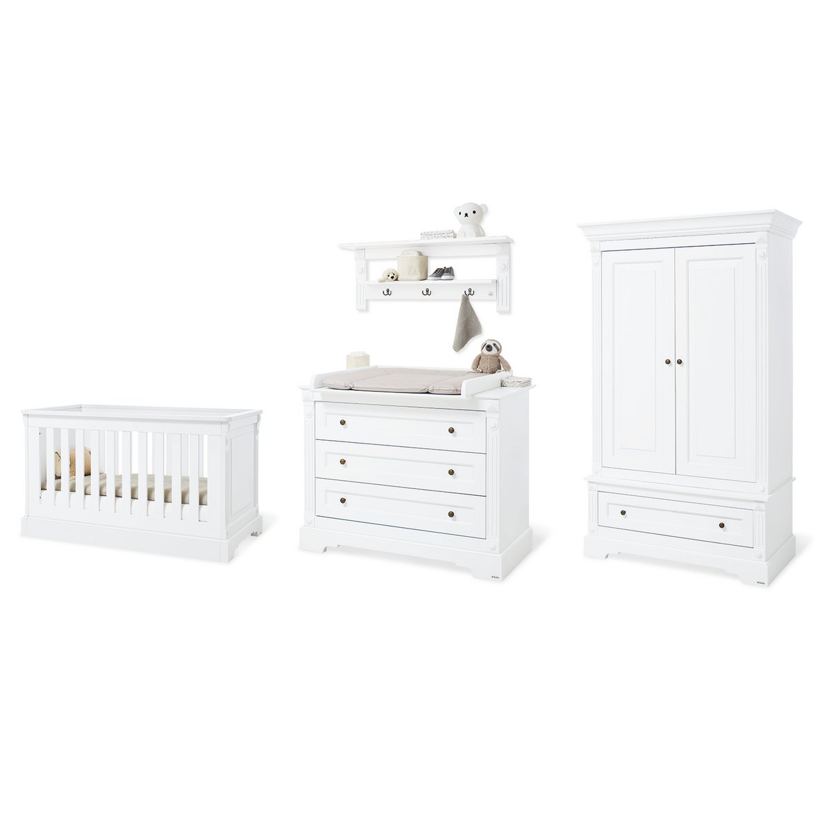 Babykamer Emilia breed – 4-delig met kledingkast