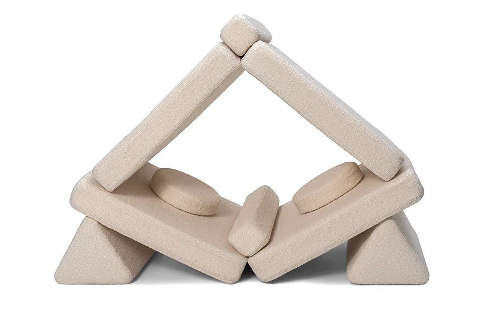 modulaire speelbank voor bouwen en ontspannen van teddystof