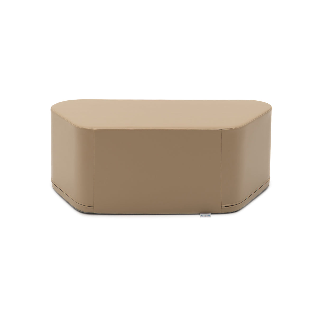 IGLU Hexagon Bench kinderbankje in grey beige zijaanzicht