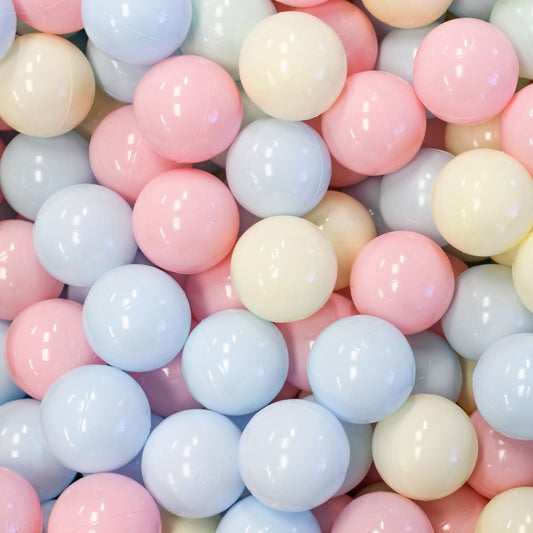 ballen voor een ballenbak set van 500 van zacht foam in pastel voor baby's en peuters tot 3 jaar