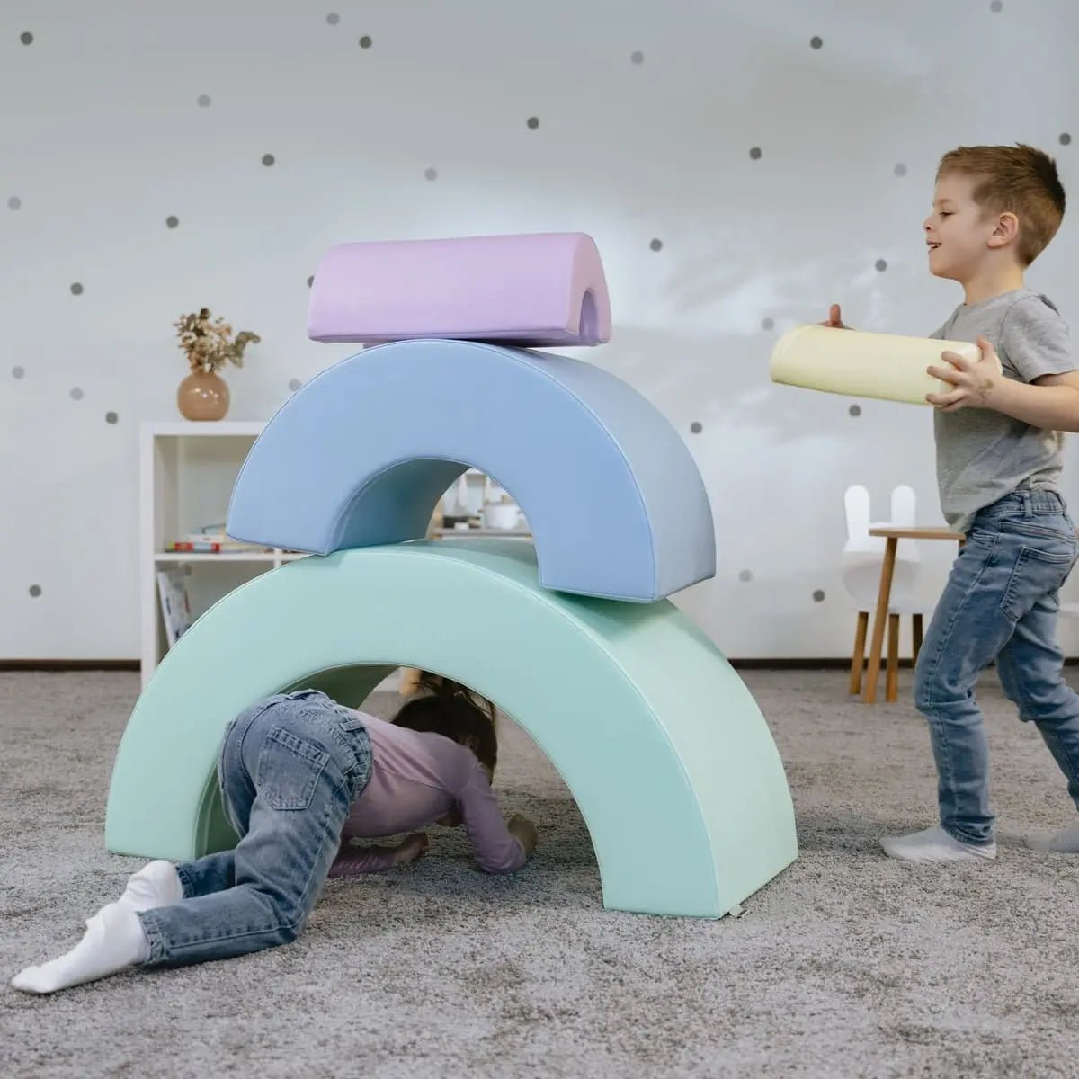 Montessori Soft Play set XL - Rainbow - Speelset