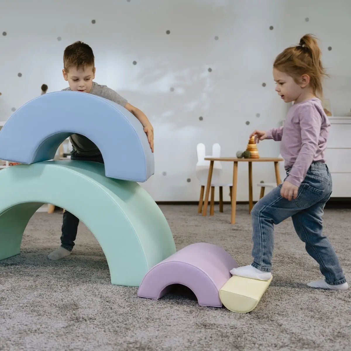 Montessori Soft Play set XL - Rainbow - Speelset