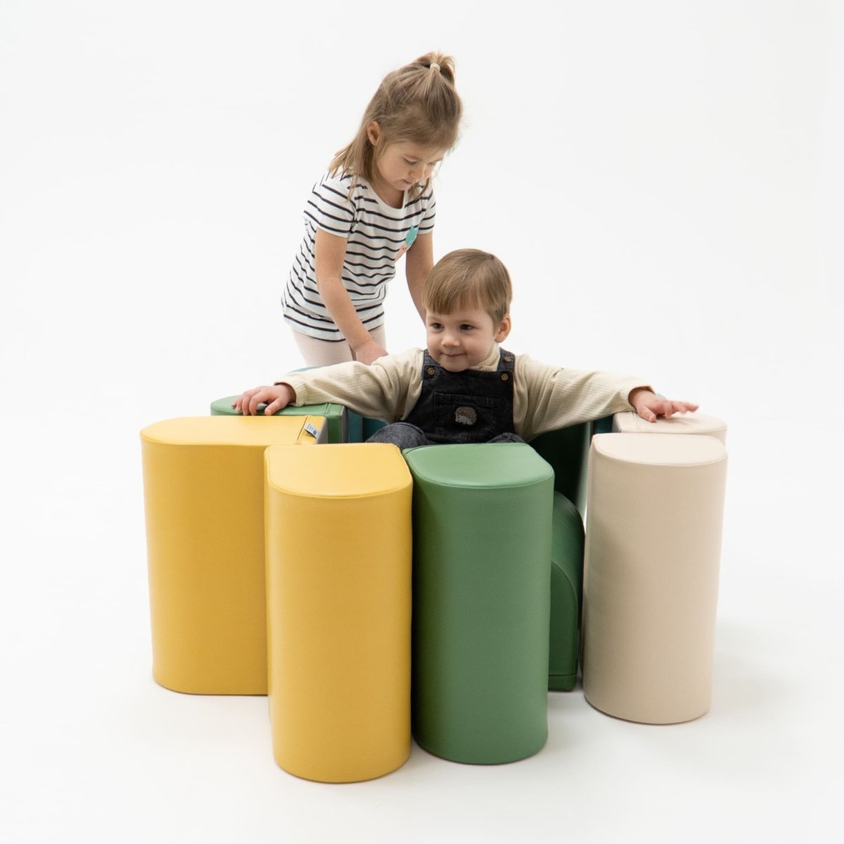 soft play set met modulaire foamblokken voor baby's peuters en kleuters