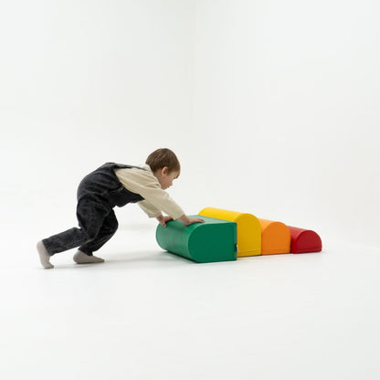 soft play set met modulaire foamblokken voor baby's peuters en kleuters