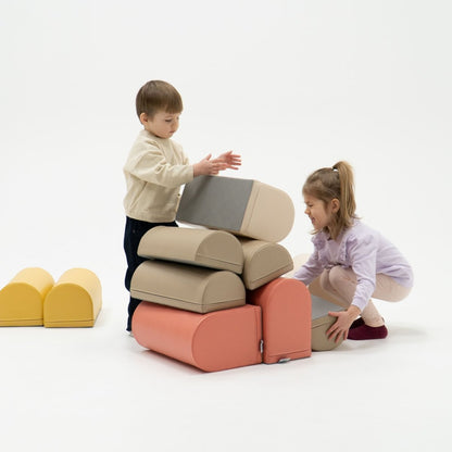 soft play set met modulaire foamblokken voor baby's peuters en kleuters