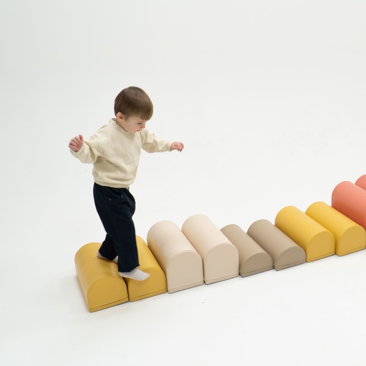 soft play set met modulaire foamblokken voor baby's peuters en kleuters