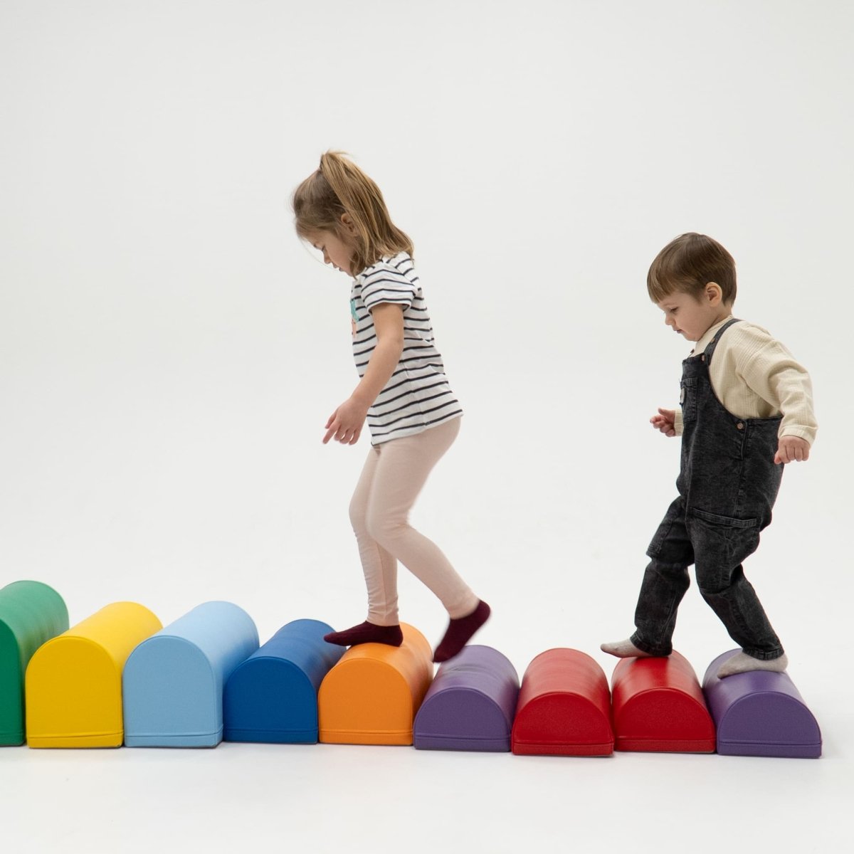soft play set met modulaire foamblokken voor baby's peuters en kleuters