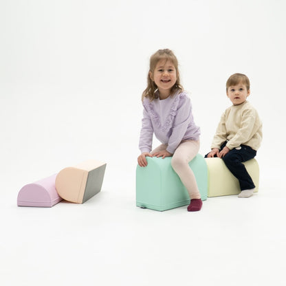 soft play set met modulaire foamblokken voor baby's peuters en kleuters