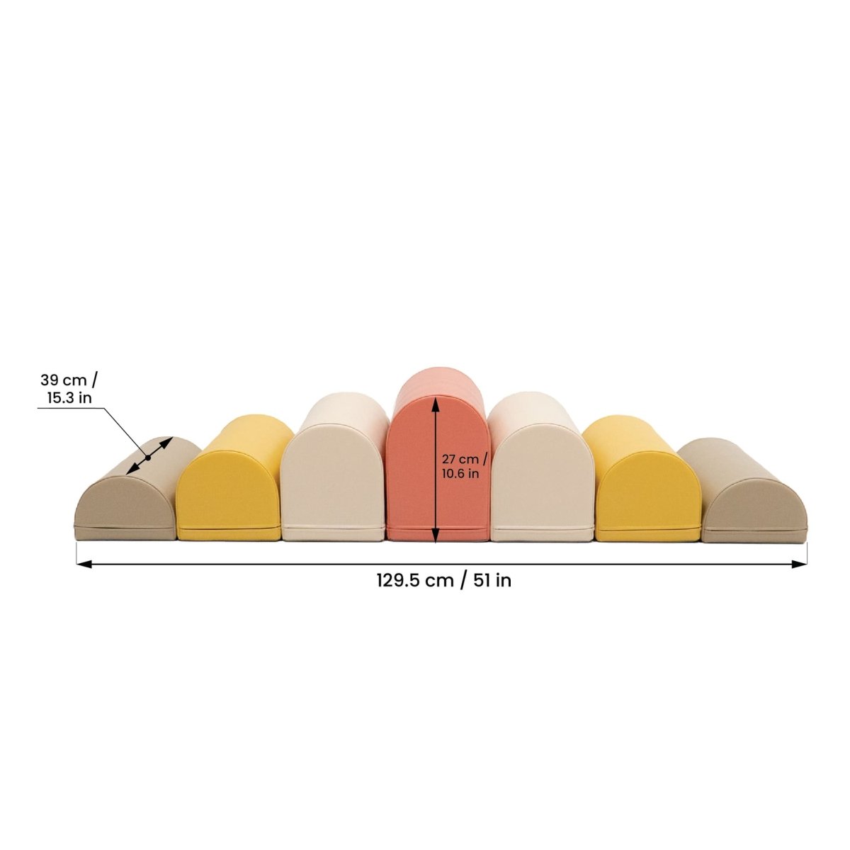 soft play set met modulaire foamblokken voor baby's peuters en kleuters