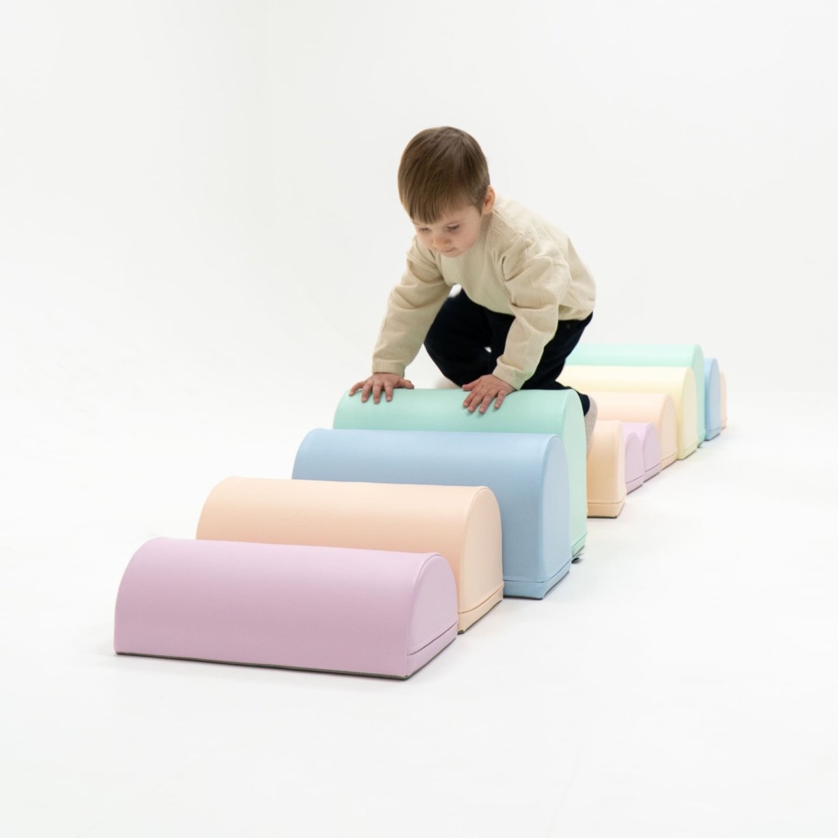 soft play set met modulaire foamblokken voor baby's peuters en kleuters
