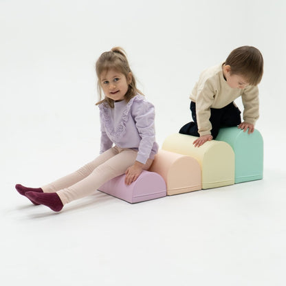 soft play set met modulaire foamblokken voor baby's peuters en kleuters