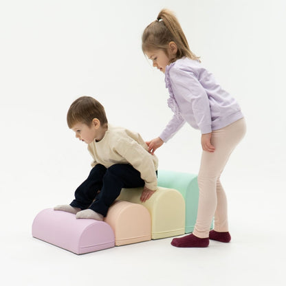 soft play set met modulaire foamblokken voor baby's peuters en kleuters