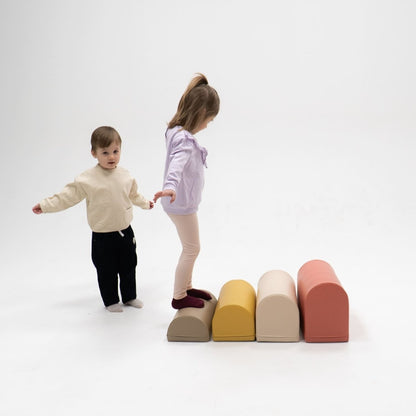 soft play set met modulaire foamblokken voor baby's peuters en kleuters