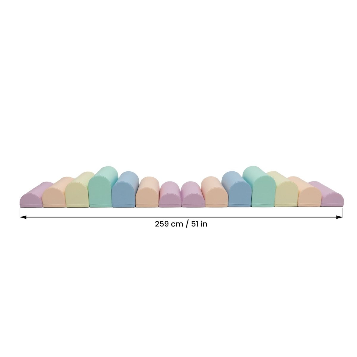 soft play set met modulaire foamblokken voor baby's peuters en kleuters