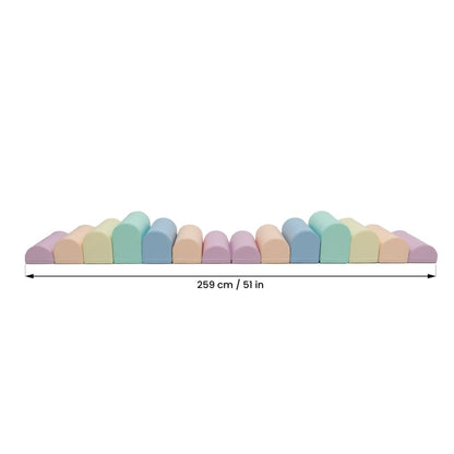 soft play set met modulaire foamblokken voor baby's peuters en kleuters