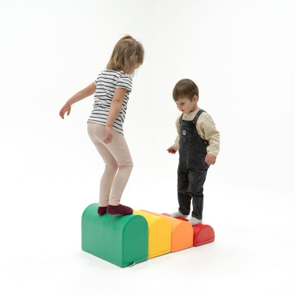 soft play set met modulaire foamblokken voor baby's peuters en kleuters