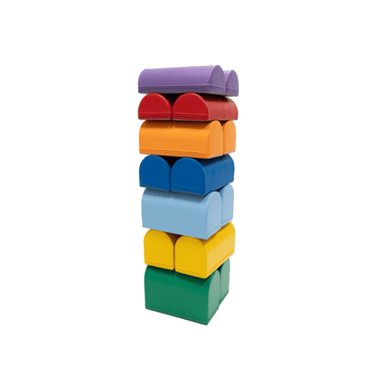 soft play set met modulaire foamblokken voor baby's peuters en kleuters