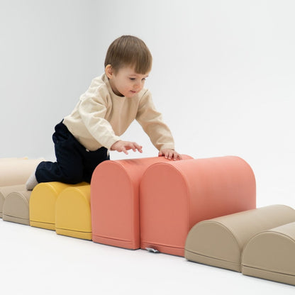 soft play set met modulaire foamblokken voor baby's peuters en kleuters