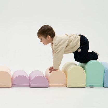 soft play set met modulaire foamblokken voor baby's peuters en kleuters