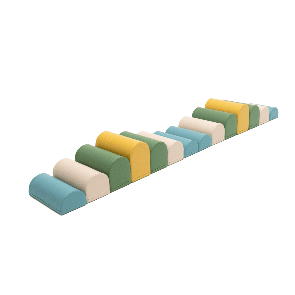 soft play set met modulaire foamblokken voor baby's peuters en kleuters