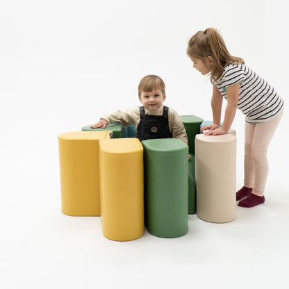 soft play set met modulaire foamblokken voor baby's peuters en kleuters
