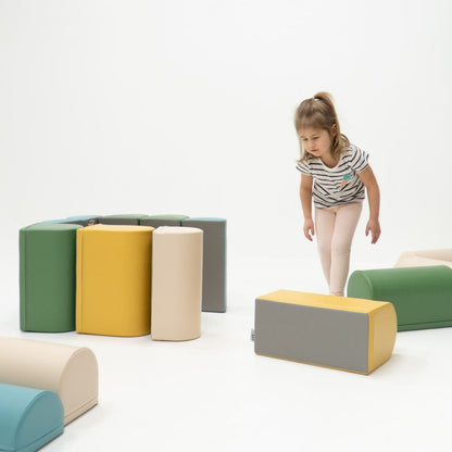 soft play set met modulaire foamblokken voor baby's peuters en kleuters