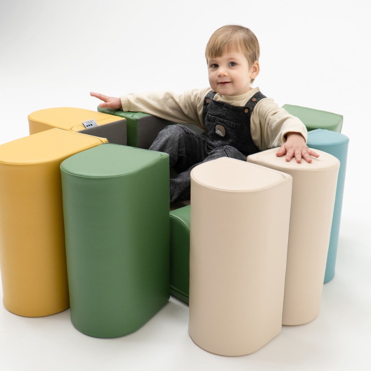 soft play set met modulaire foamblokken voor baby's peuters en kleuters