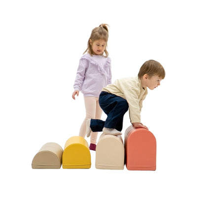 soft play set met modulaire foamblokken voor baby's peuters en kleuters