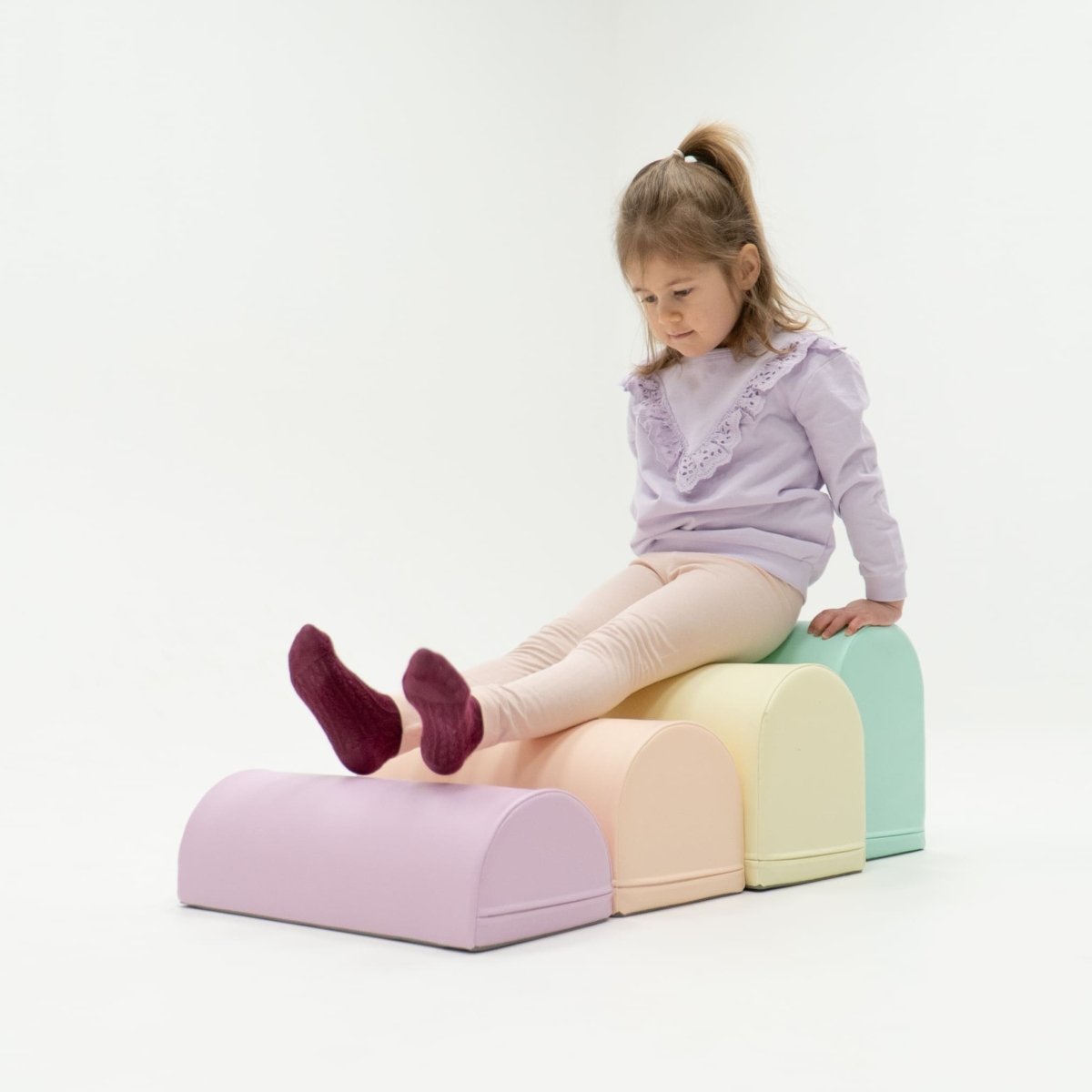 soft play set met modulaire foamblokken voor baby's peuters en kleuters
