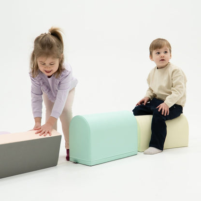 soft play set met modulaire foamblokken voor baby's peuters en kleuters